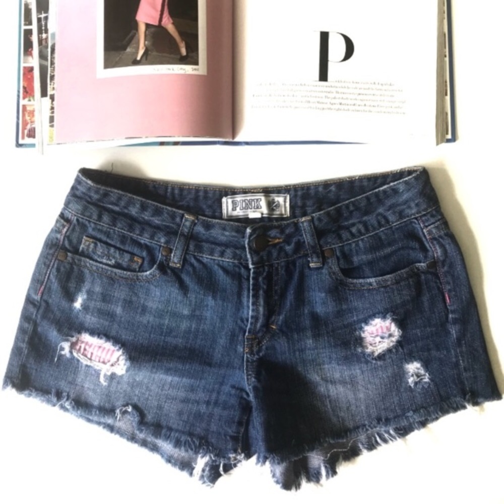 VS PINK jean cutoff shorts